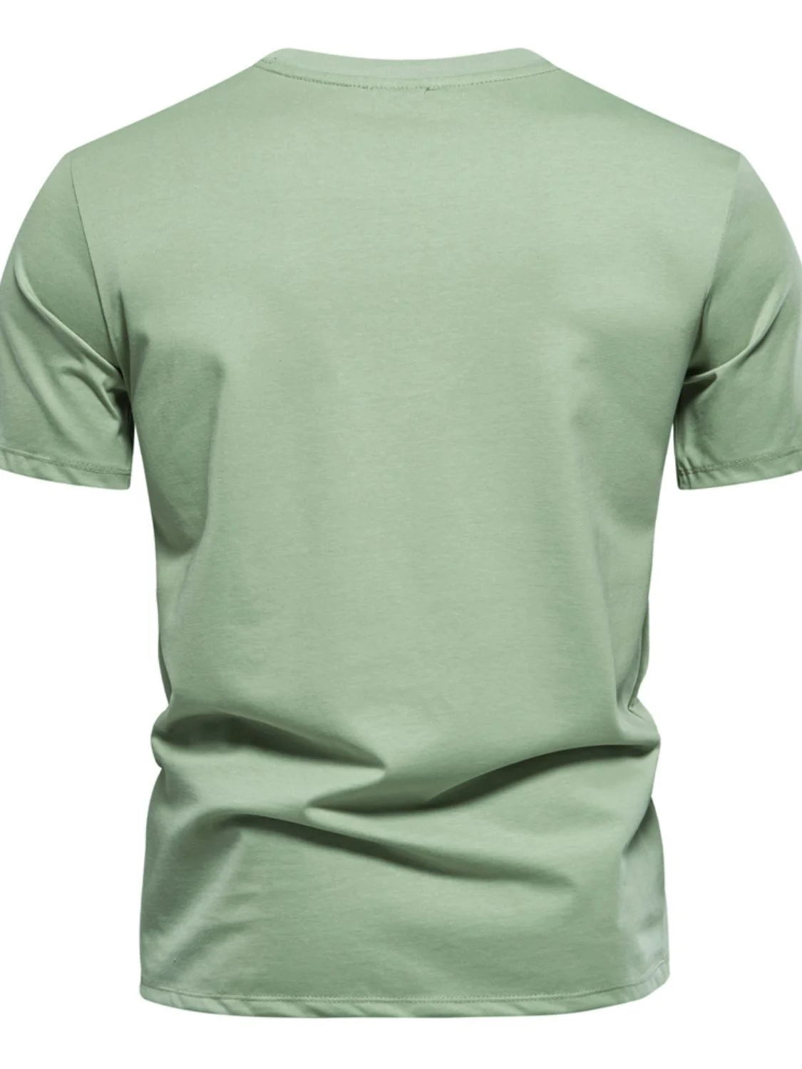 Men's Round Neck Geometric Embroidered T-Shirt - Image 2