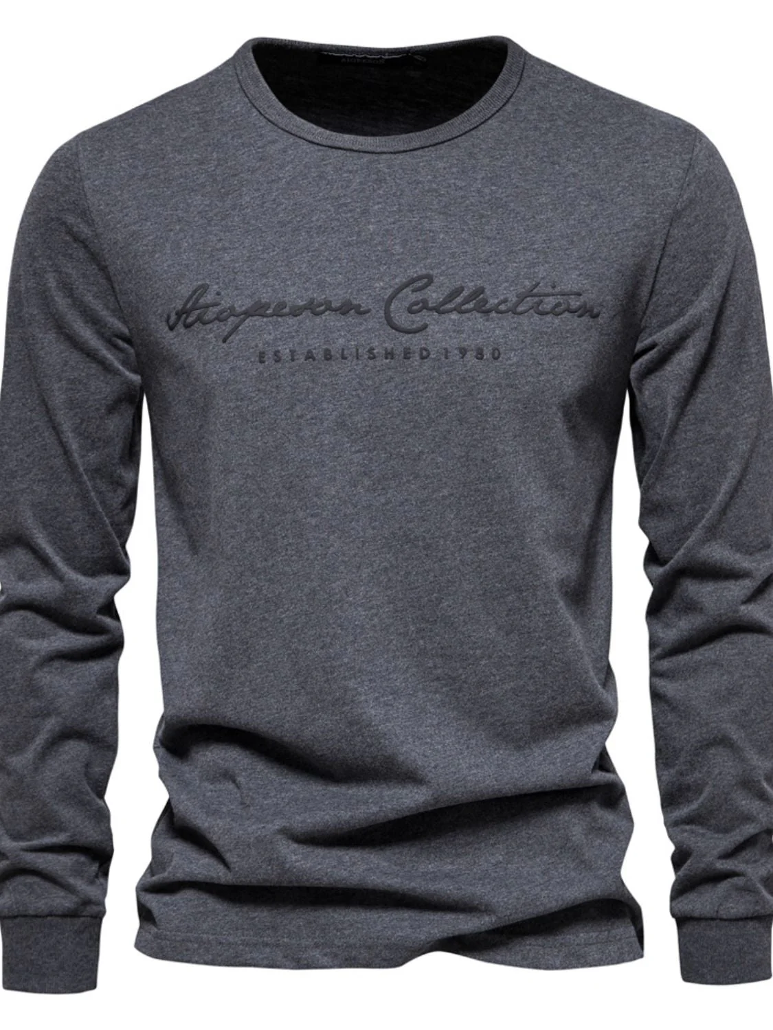 Men's Round Neck Letter Graphic T-Shirt - Image 2