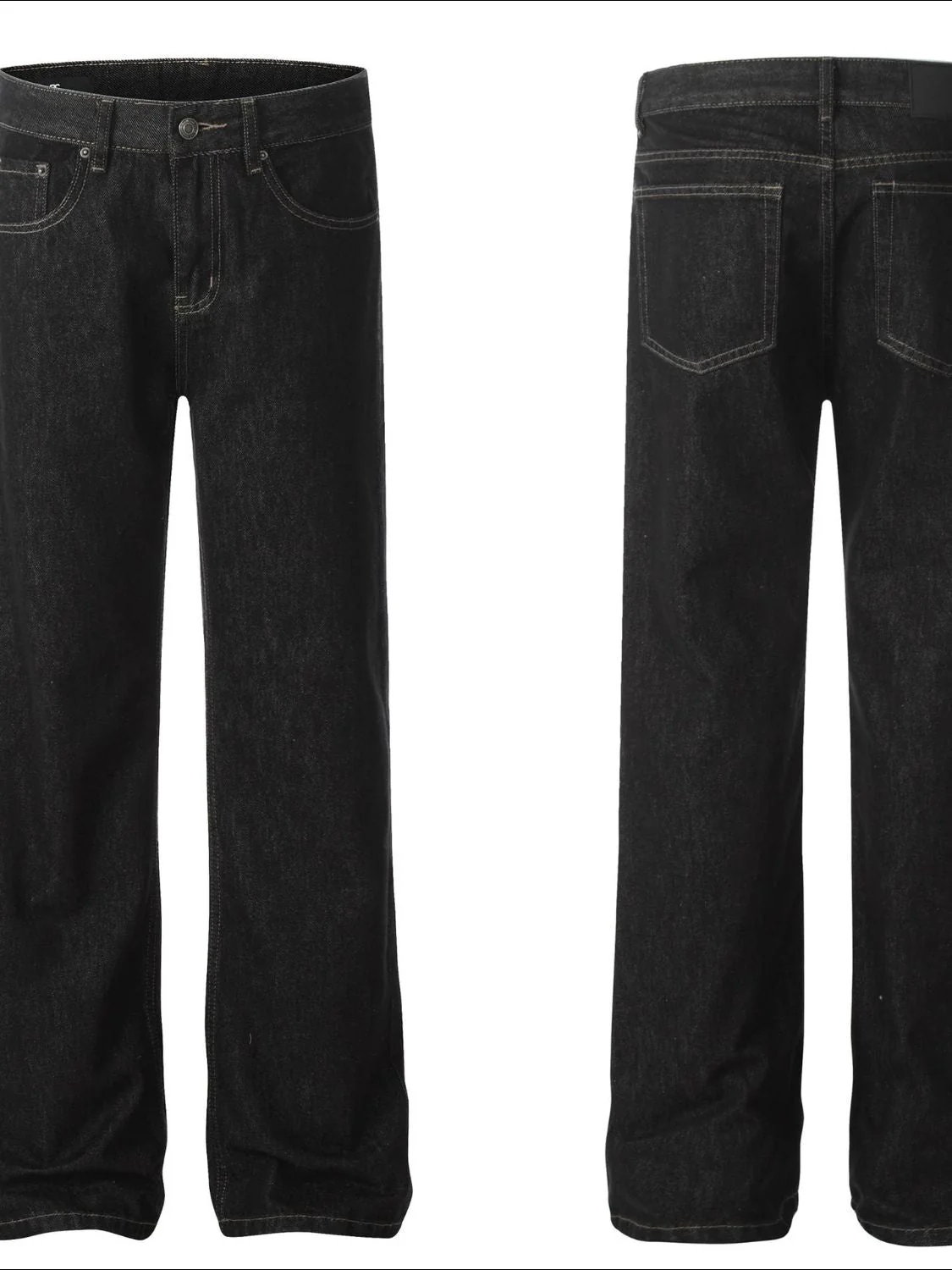 Men's Straight Leg Jeans with Pockets - Image 4