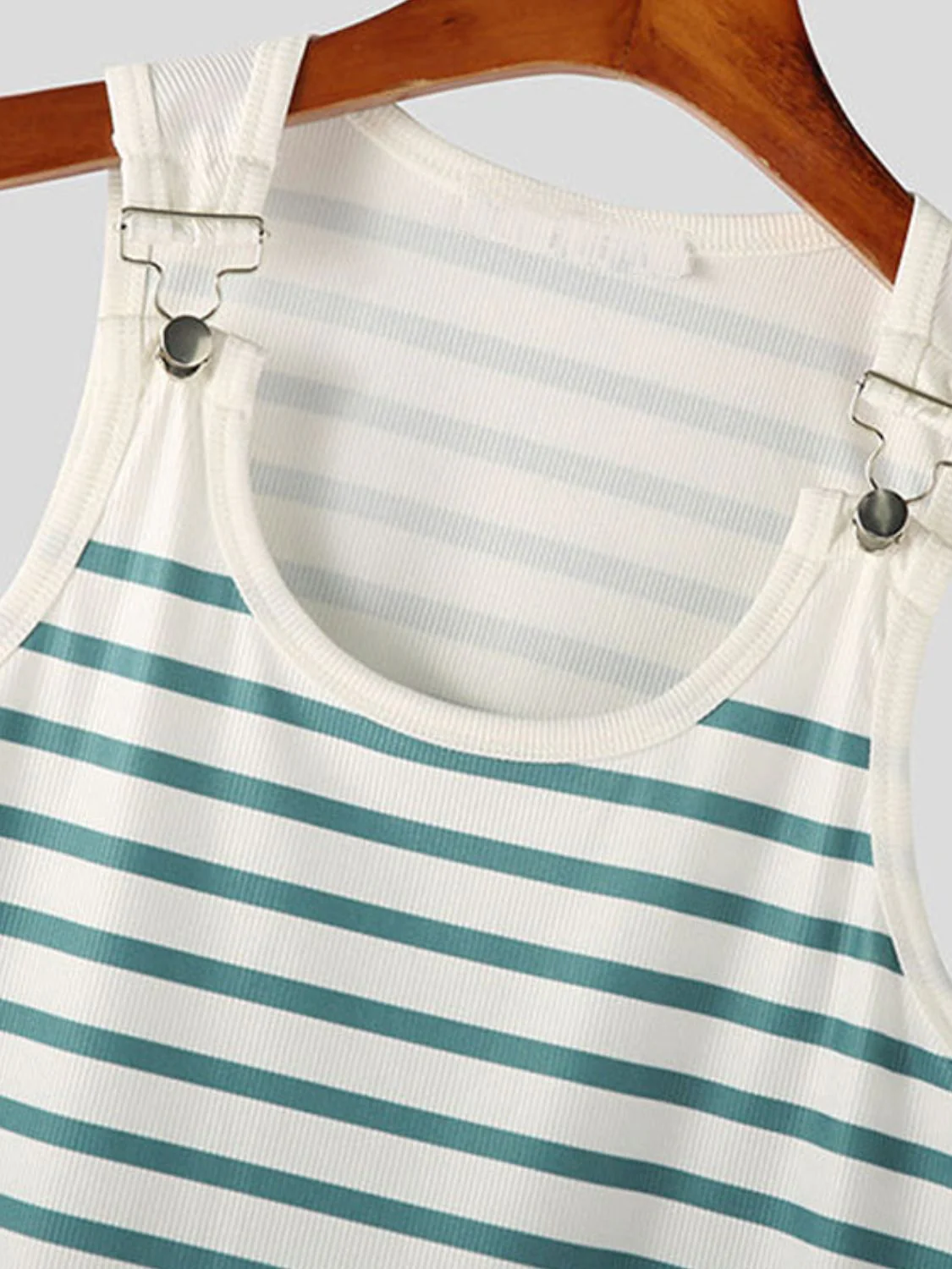 Men's Striped Wide Strap Tank - Image 2