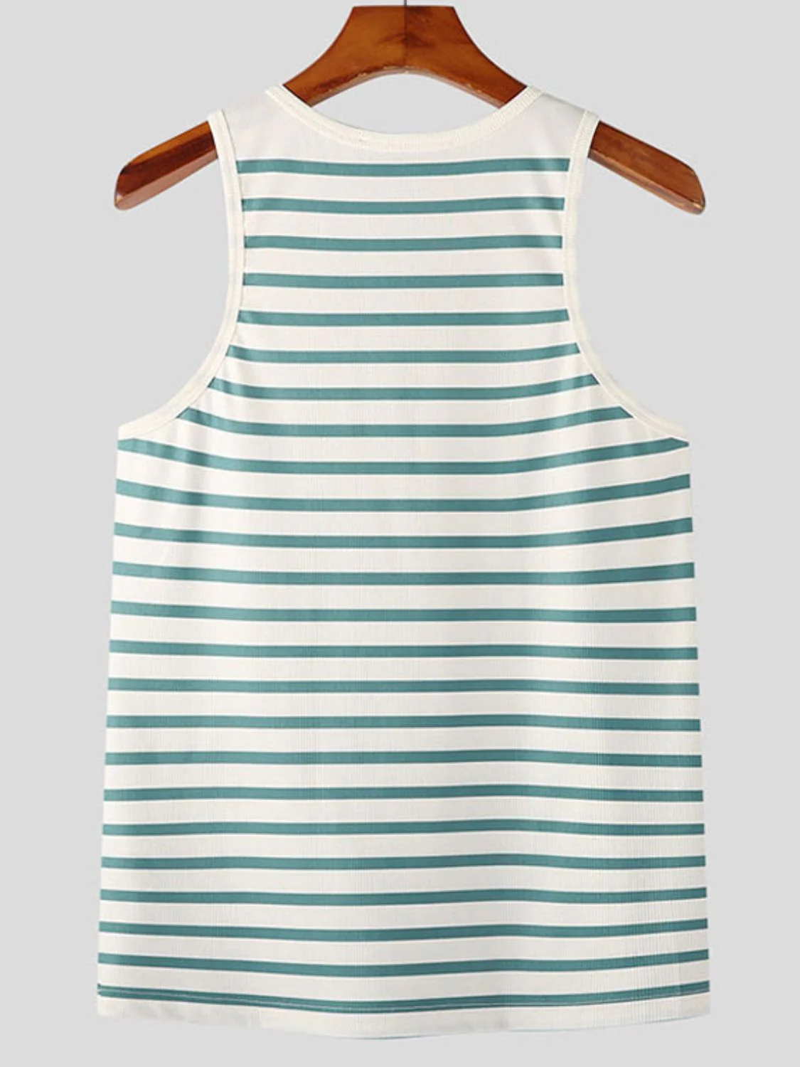 Men's Striped Wide Strap Tank - Image 4