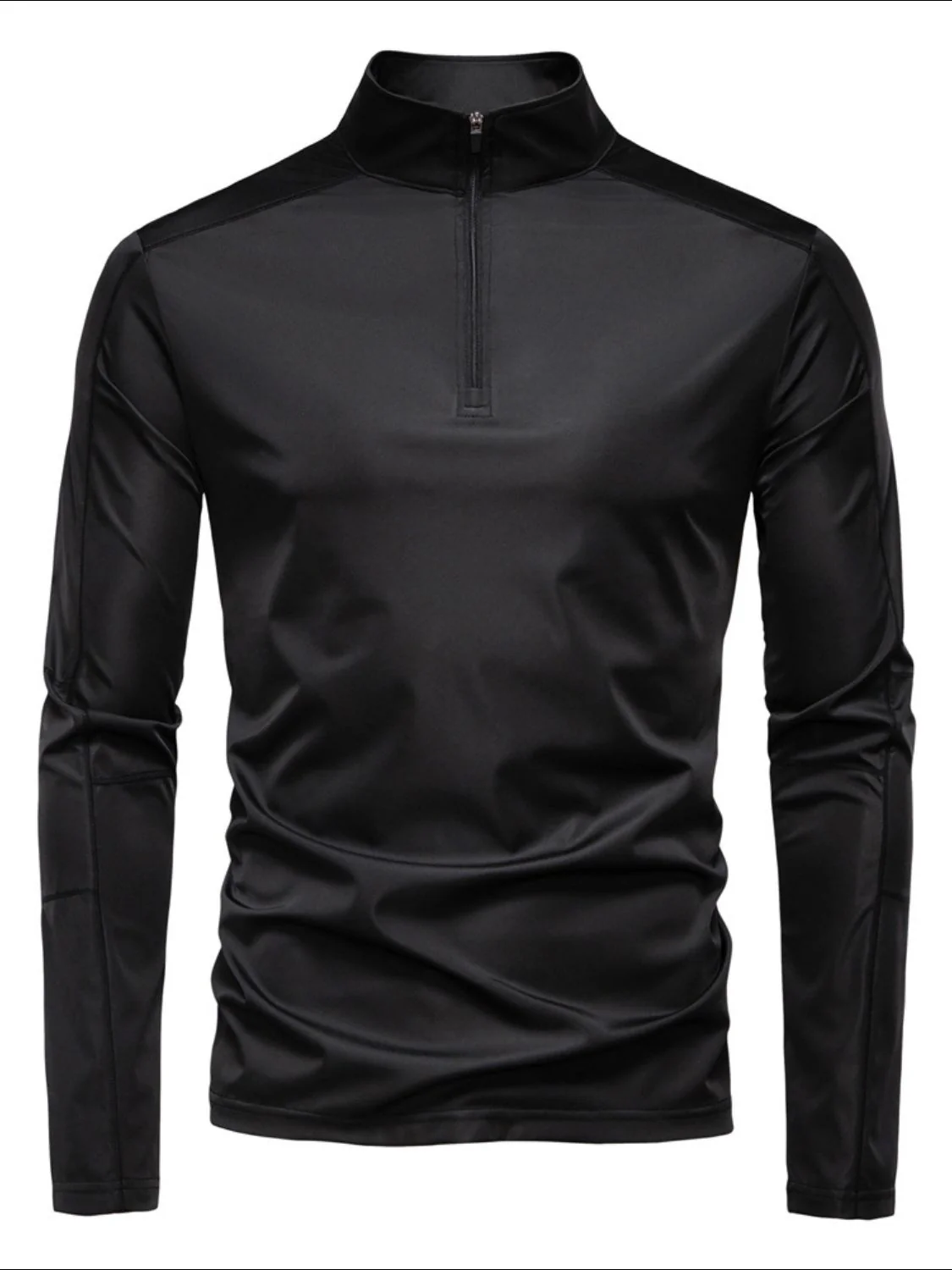 Men's Sun Protection Long Sleeve Half-Zip T-Shirt - Image 7