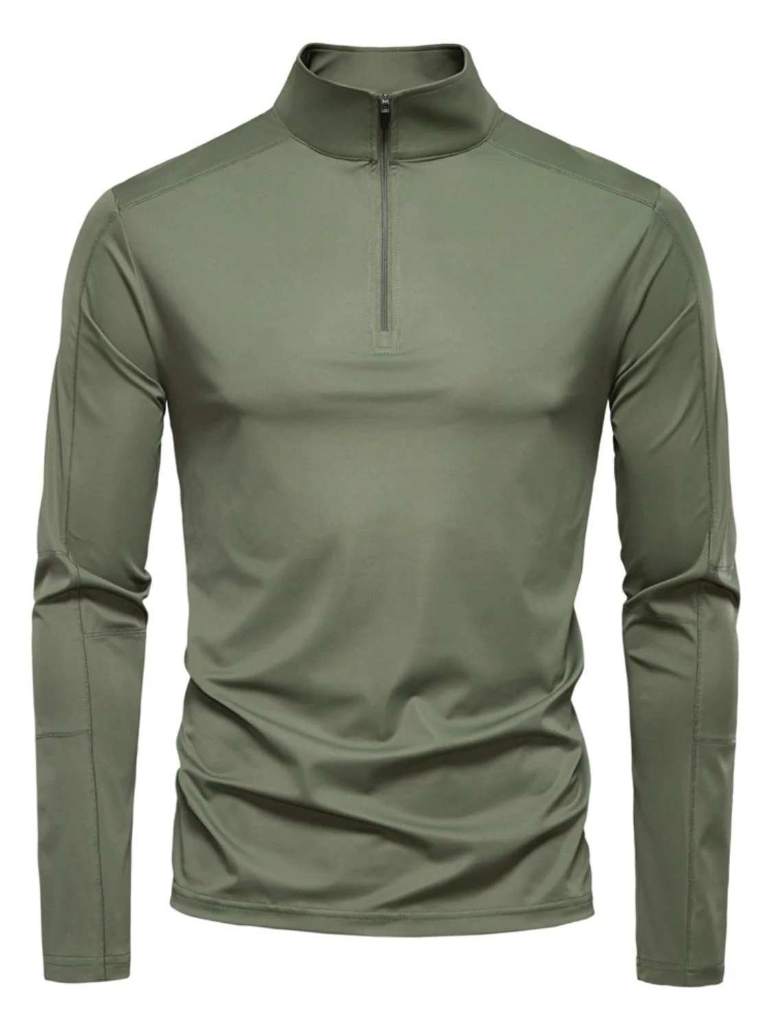 Men's Sun Protection Long Sleeve Half-Zip T-Shirt - Image 8