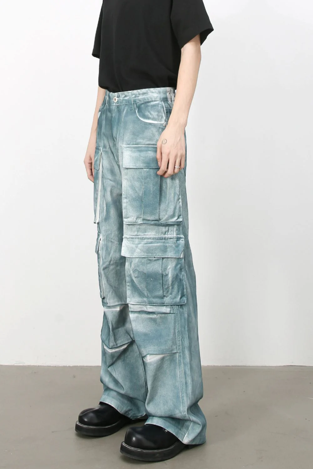 Men's Tie-Dye Cargo Jeans - Image 3