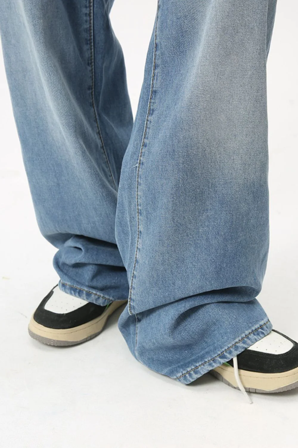 Men's Washed Straight Jeans - Image 3