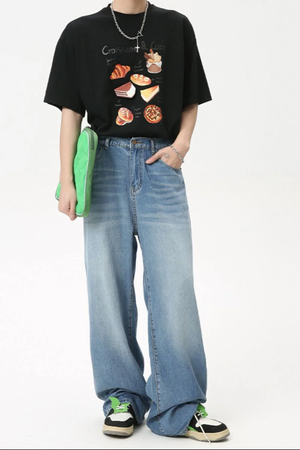 Men's Washed Straight Jeans - Image 4