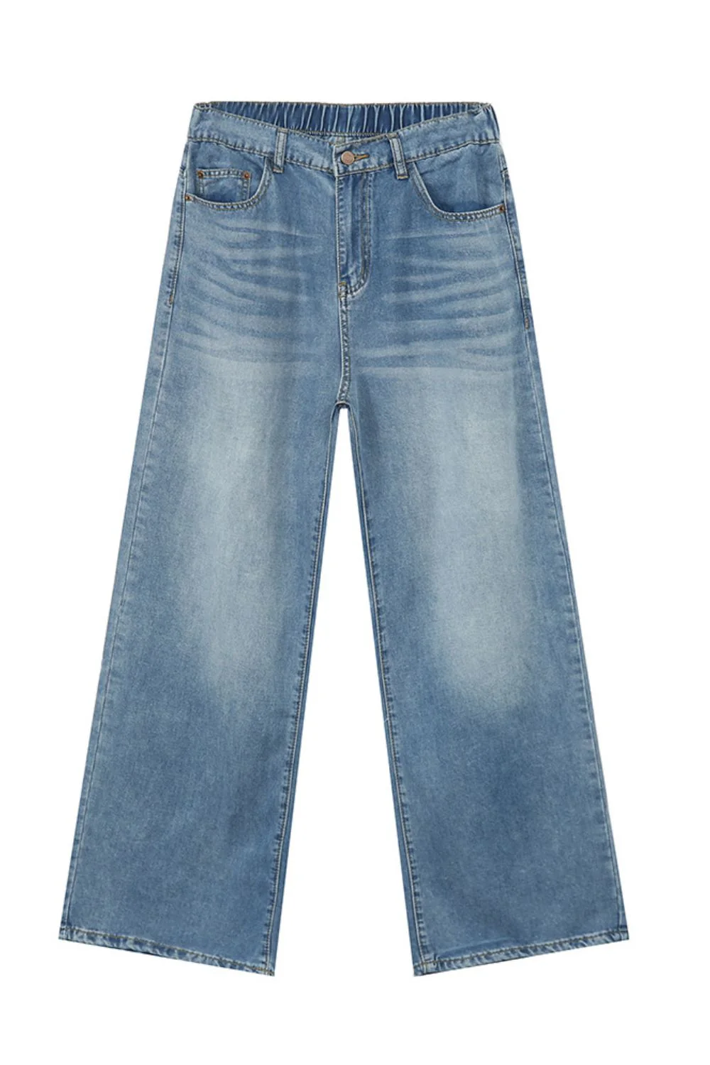 Men's Washed Straight Jeans - Image 5