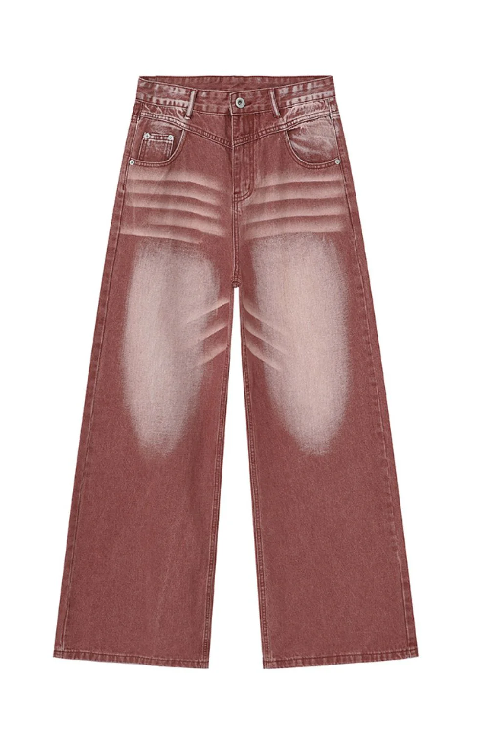 Men's Washed Wide Leg Jeans - Image 6