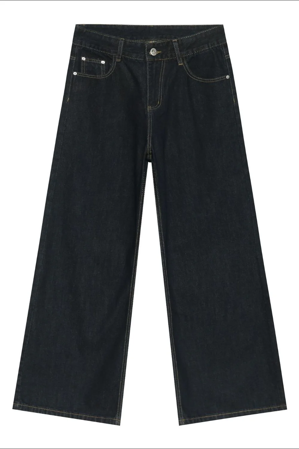 Men's Wide Leg Jeans with Pockets - Image 6