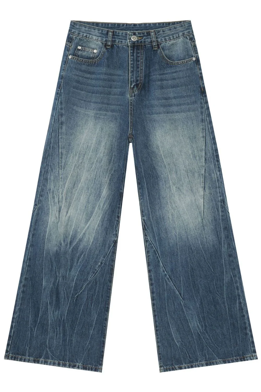 Men's Wide Leg Jeans with Pockets - Image 5