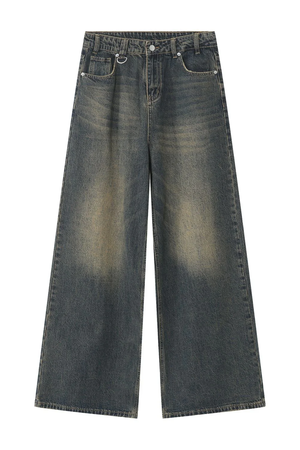 Men's Wide Leg Jeans with Pockets - Image 5