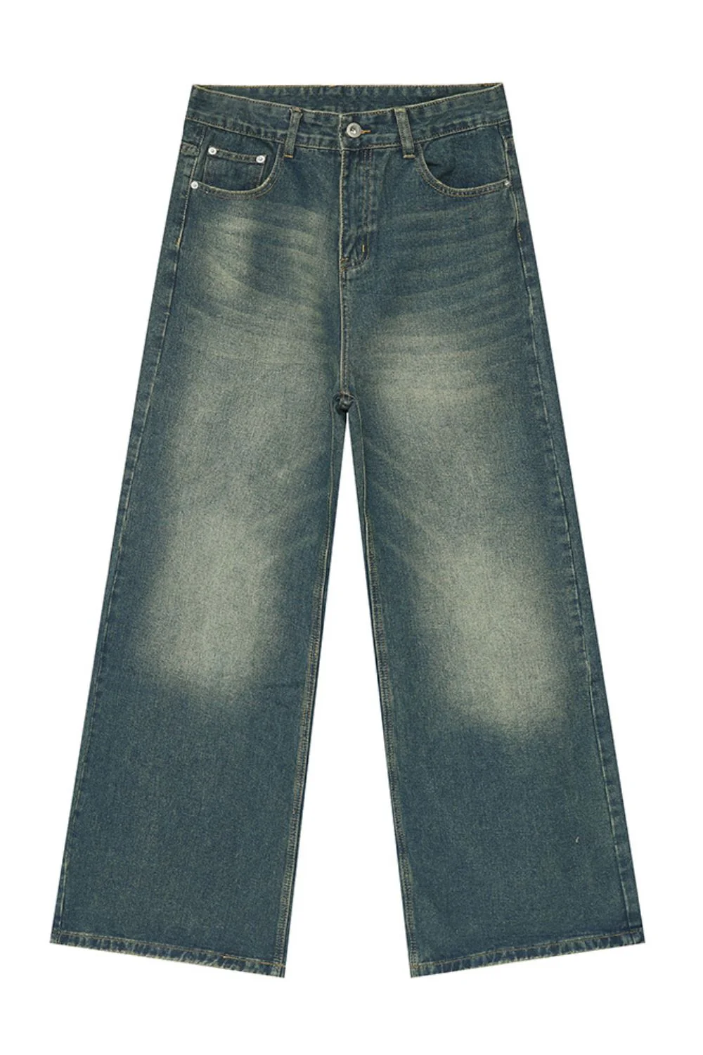 Men's Wide Leg Jeans with Pockets - Image 5