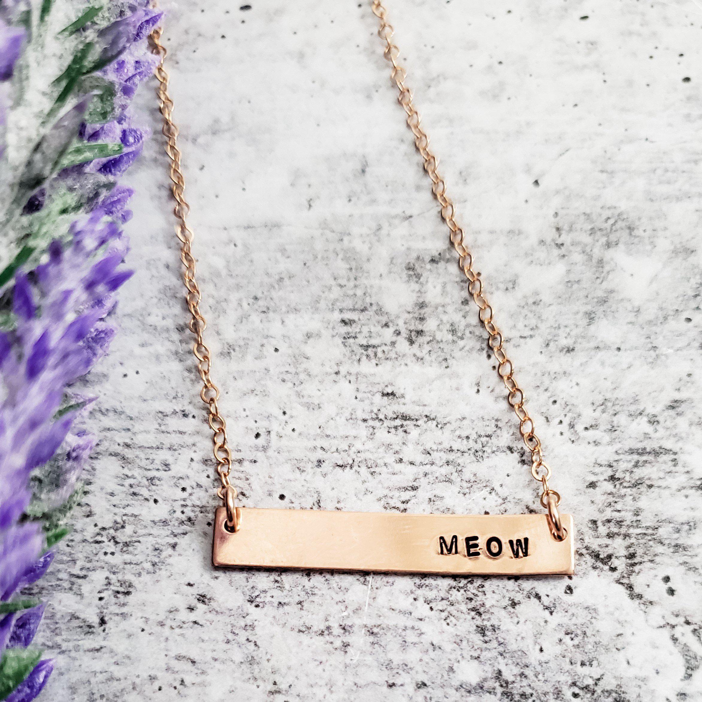 MEOW Bar Necklace by Salt and Sparkle - Image 2