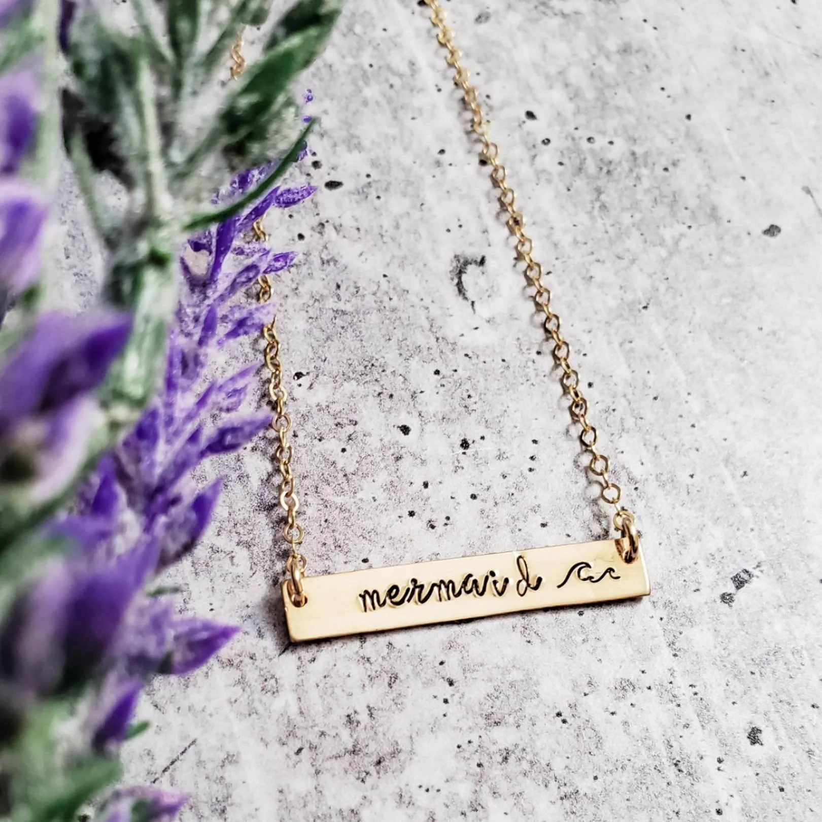 MERMAID Bar Necklace by Salt and Sparkle - Image 2
