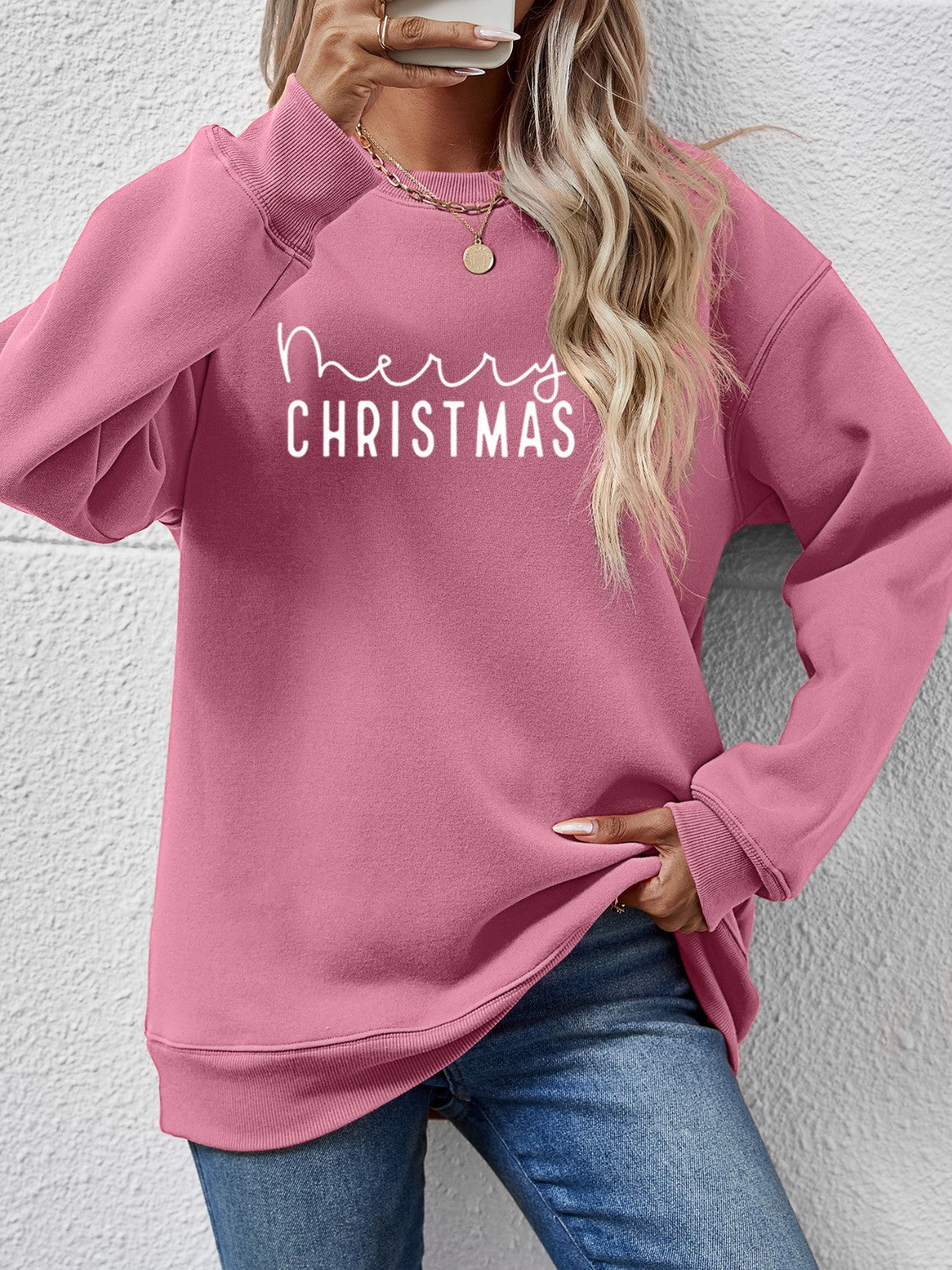 MERRY CHRISTMAS Dropped Shoulder Sweatshirt - Image 10