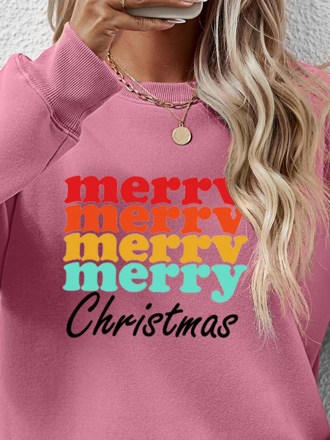 MERRY CHRISTMAS Graphic Long Sleeve Sweatshirt - Image 17