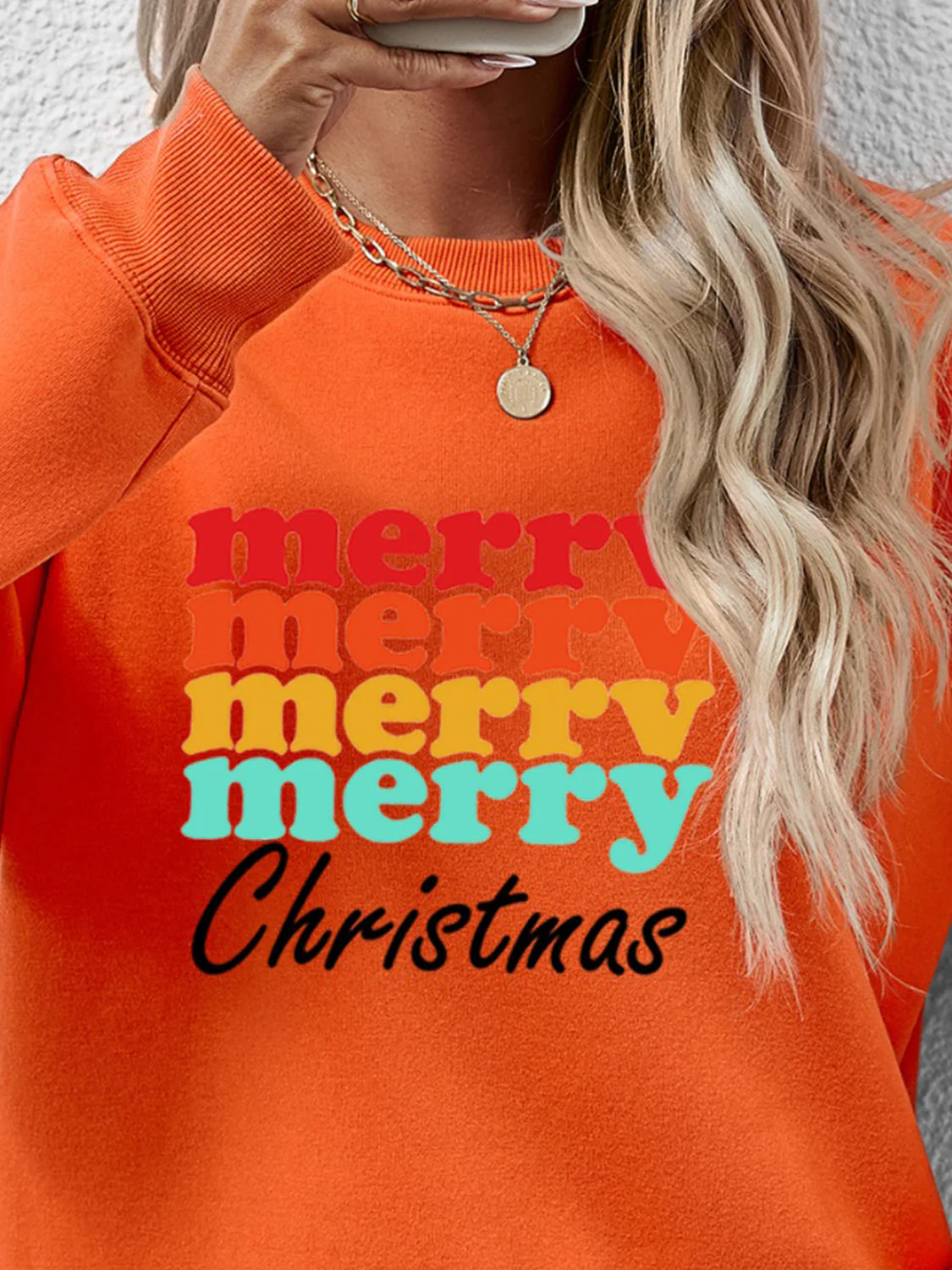 MERRY CHRISTMAS Graphic Long Sleeve Sweatshirt - Image 26