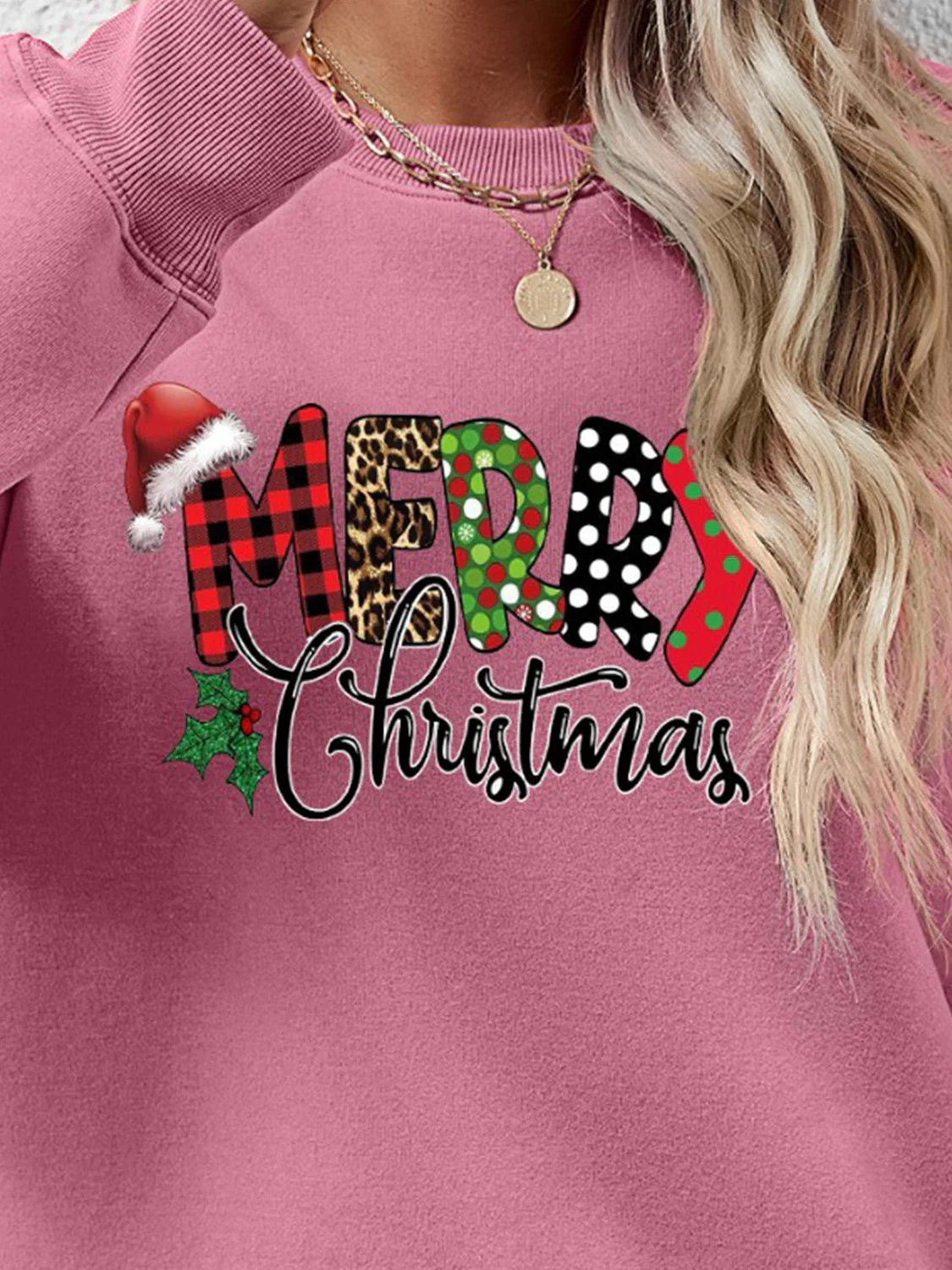 MERRY CHRISTMAS Round Neck Dropped Shoulder Sweatshirt - Image 14