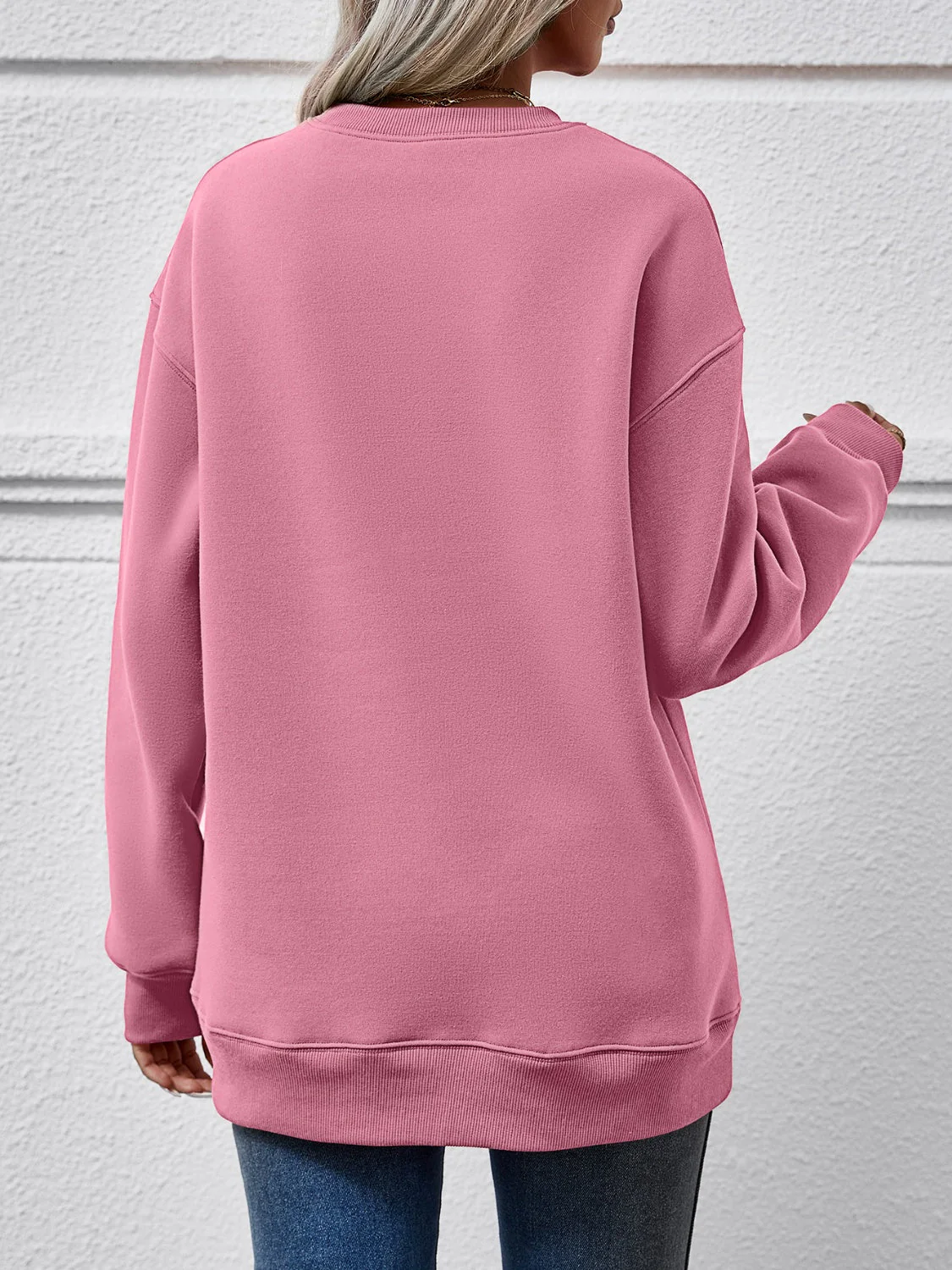 MERRY CHRISTMAS Round Neck Dropped Shoulder Sweatshirt - Image 15