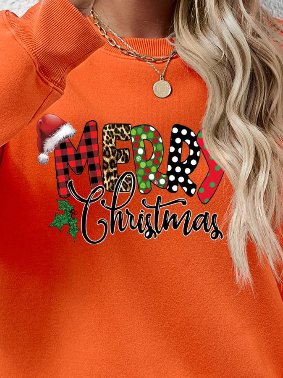 MERRY CHRISTMAS Round Neck Dropped Shoulder Sweatshirt - Image 23