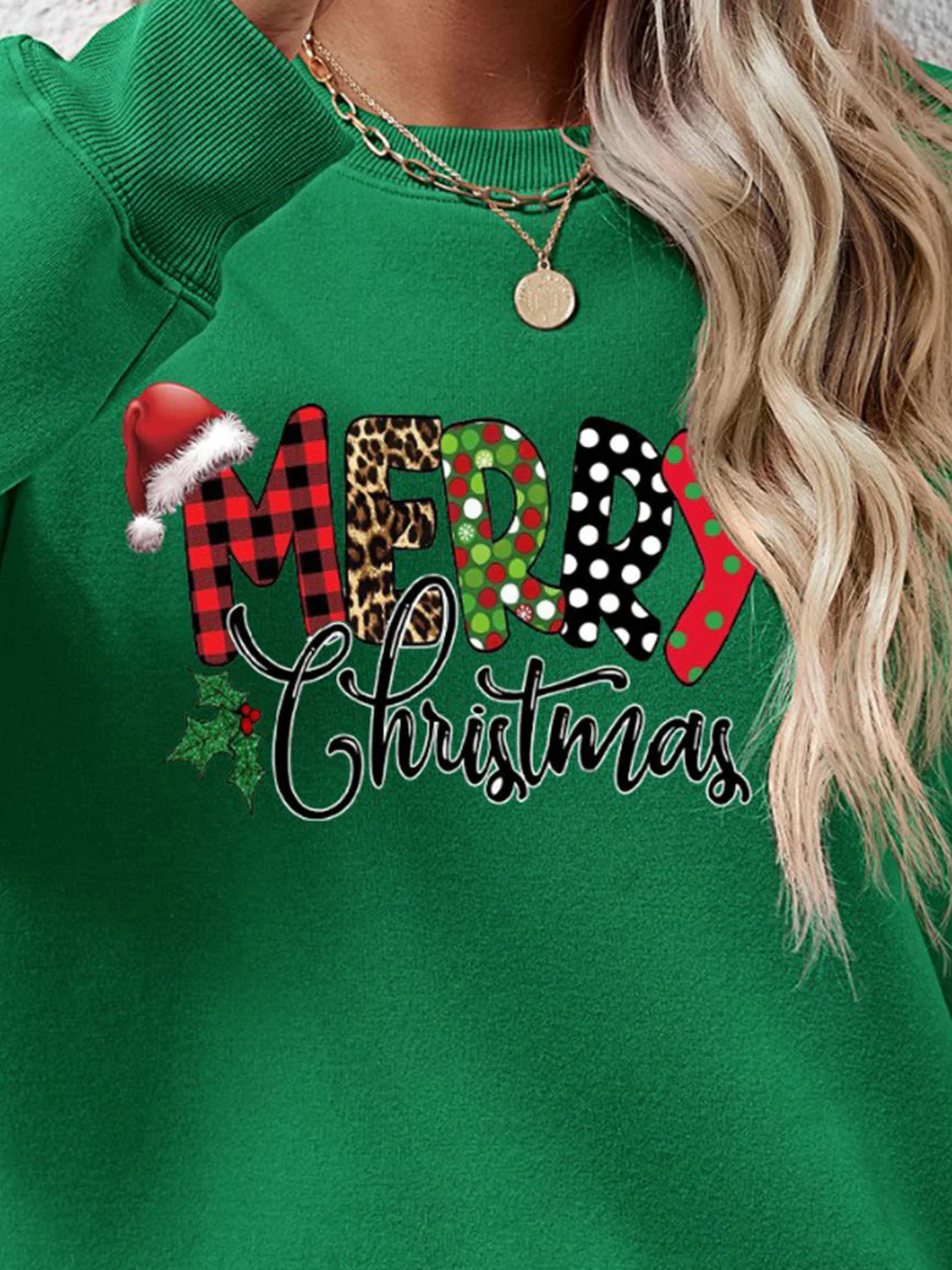 MERRY CHRISTMAS Round Neck Dropped Shoulder Sweatshirt - Image 26