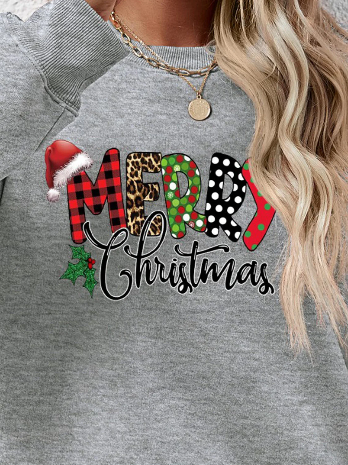 MERRY CHRISTMAS Round Neck Dropped Shoulder Sweatshirt - Image 5