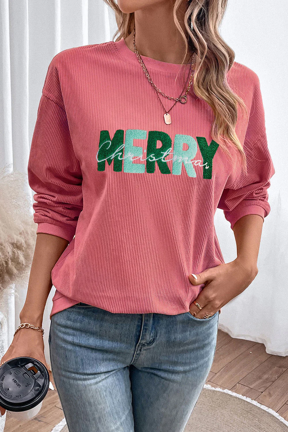 MERRY CHRISTMAS Round Neck Sweatshirt - Image 4