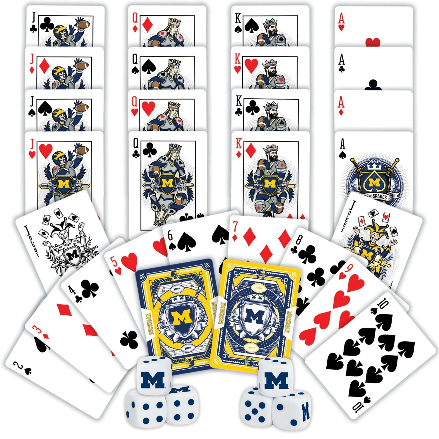 Michigan Wolverines - 2-Pack Playing Cards & Dice Set by MasterPieces Puzzle Company INC - Image 2