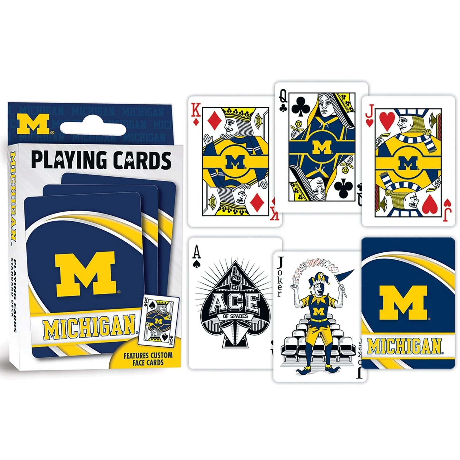 Michigan Wolverines Playing Cards - 54 Card Deck by MasterPieces Puzzle Company INC - Image 3