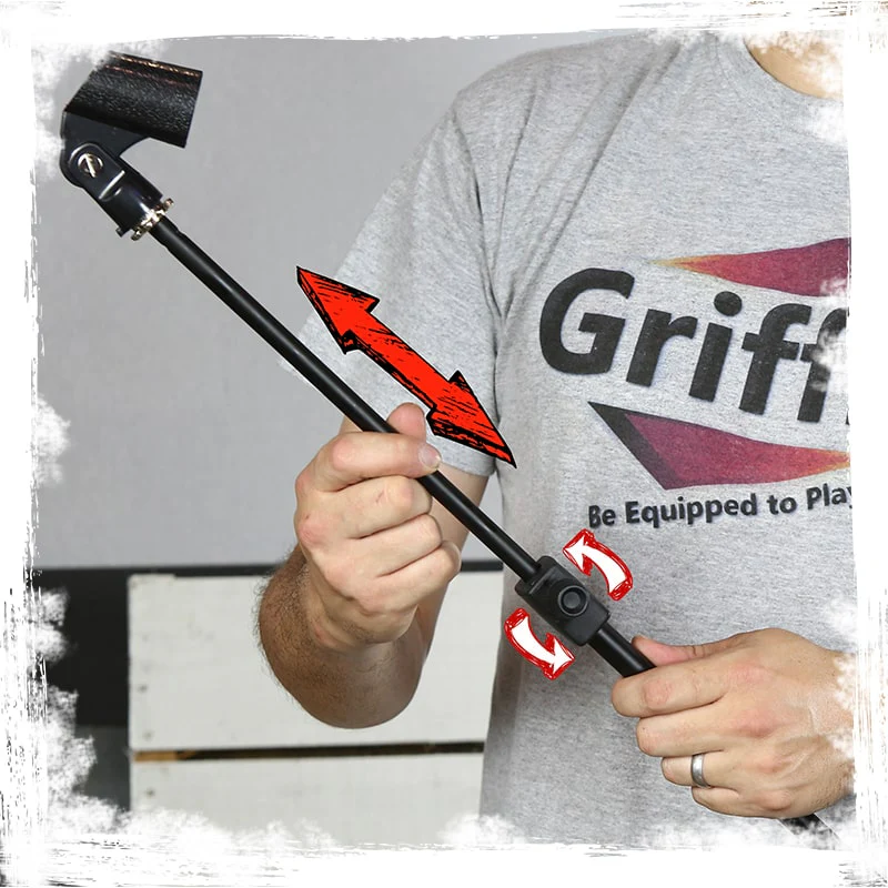 Microphone Stand Studio Package by GRIFFIN - Telescoping Boom Arm Mount & Tripod Holder - Singing Handheld Vocal Microphone, 20FT XLR Mic Cable by GeekStands.com - Image 11
