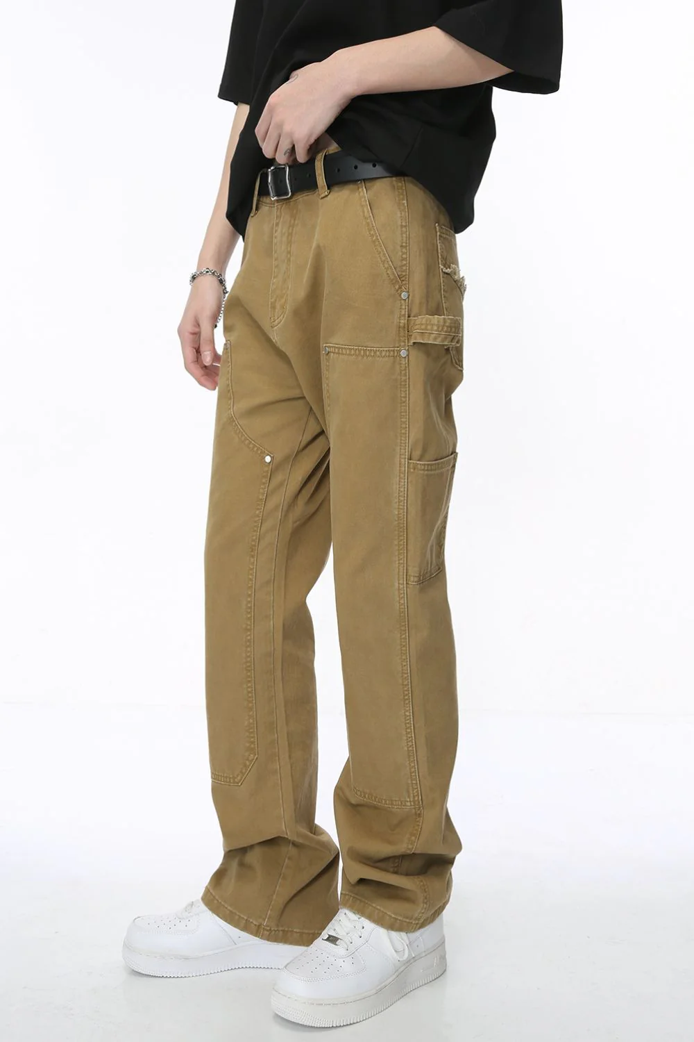 Mid Rise Baggy Jeans with Pockets - Image 2
