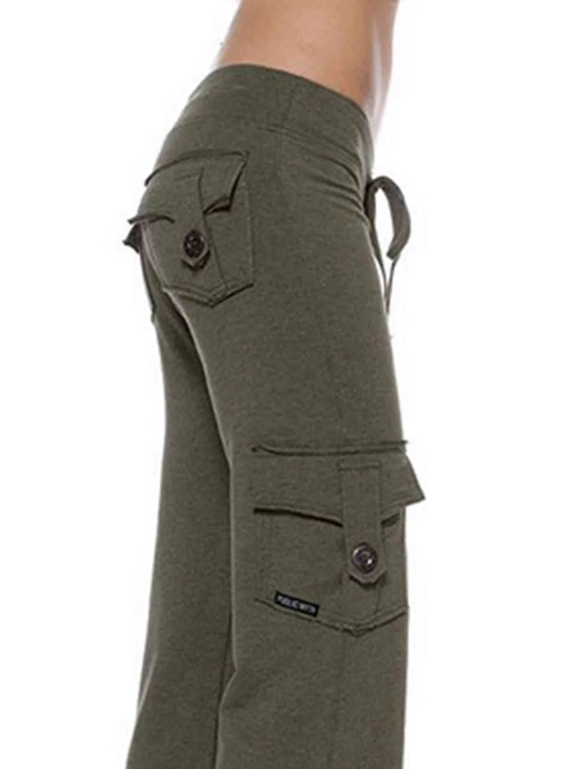Mid Waist Pants with Pockets - Image 12