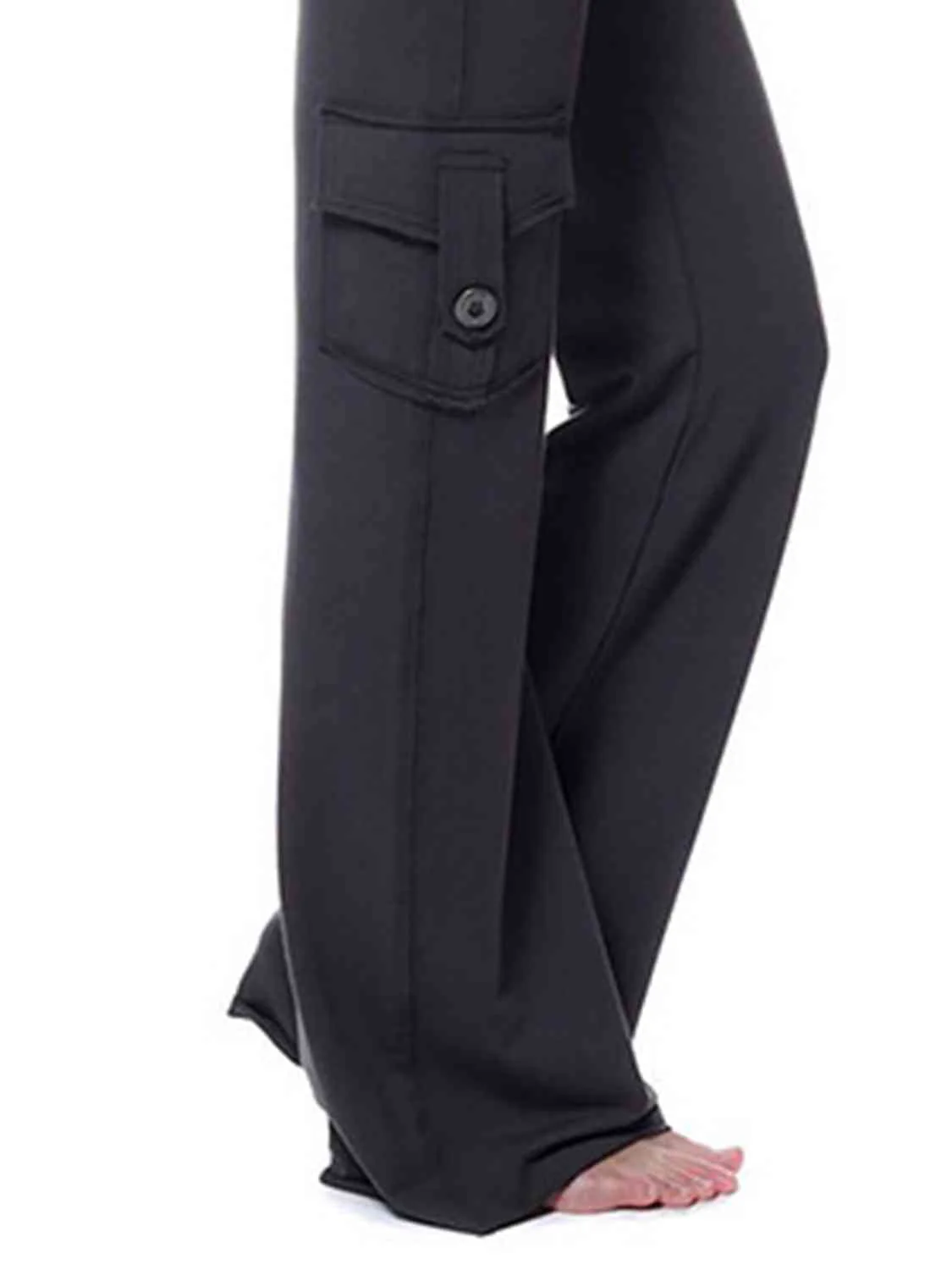 Mid Waist Pants with Pockets - Image 16