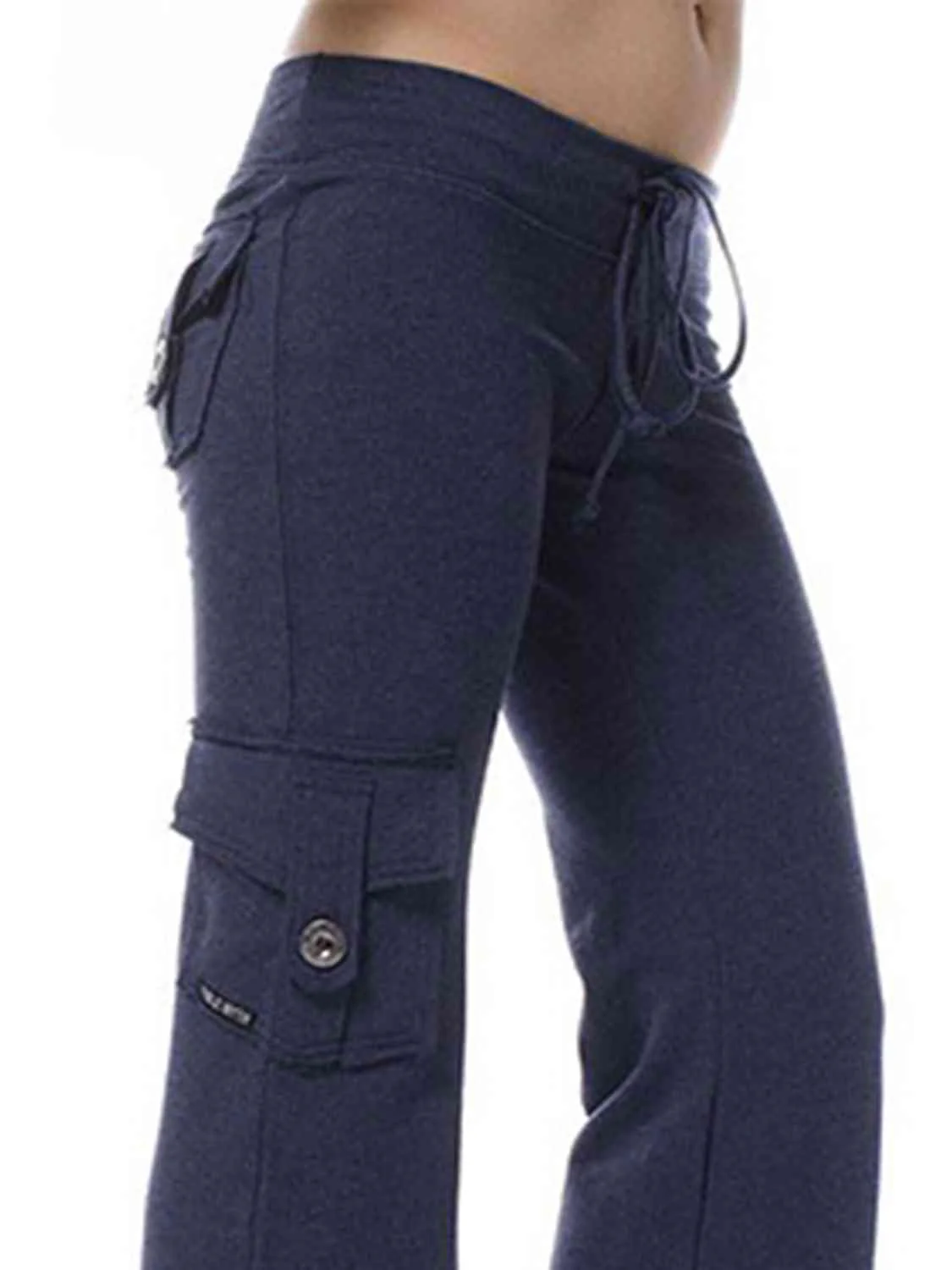 Mid Waist Pants with Pockets - Image 6