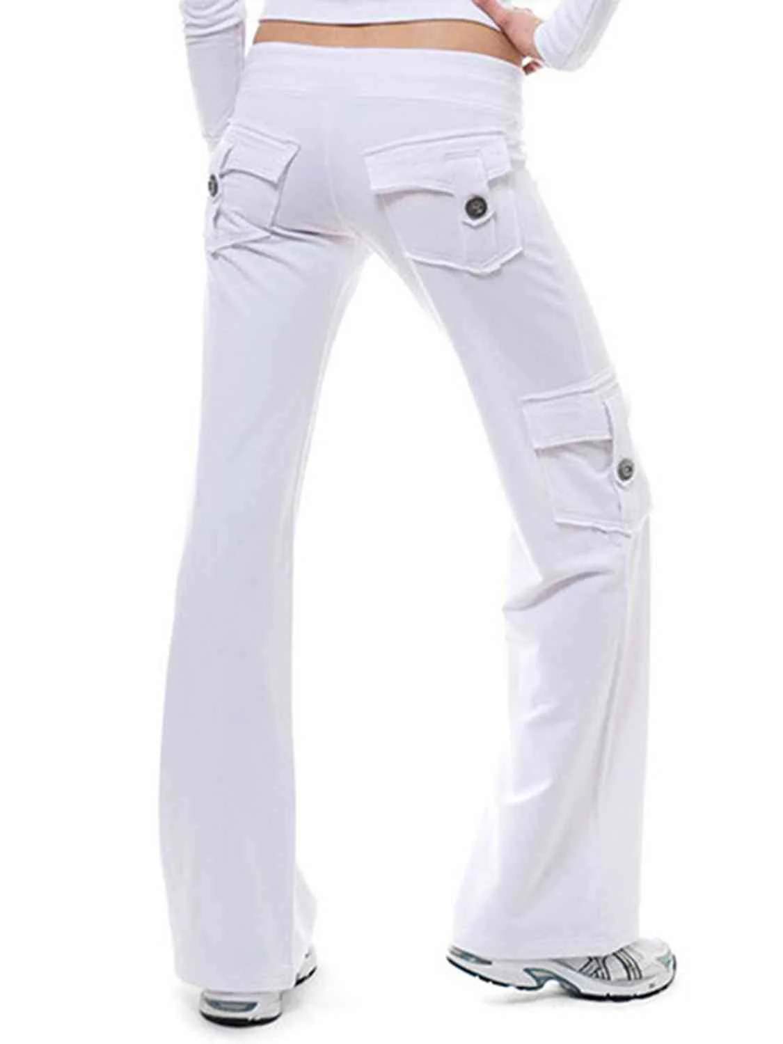 Mid Waist Pants with Pockets - Image 8