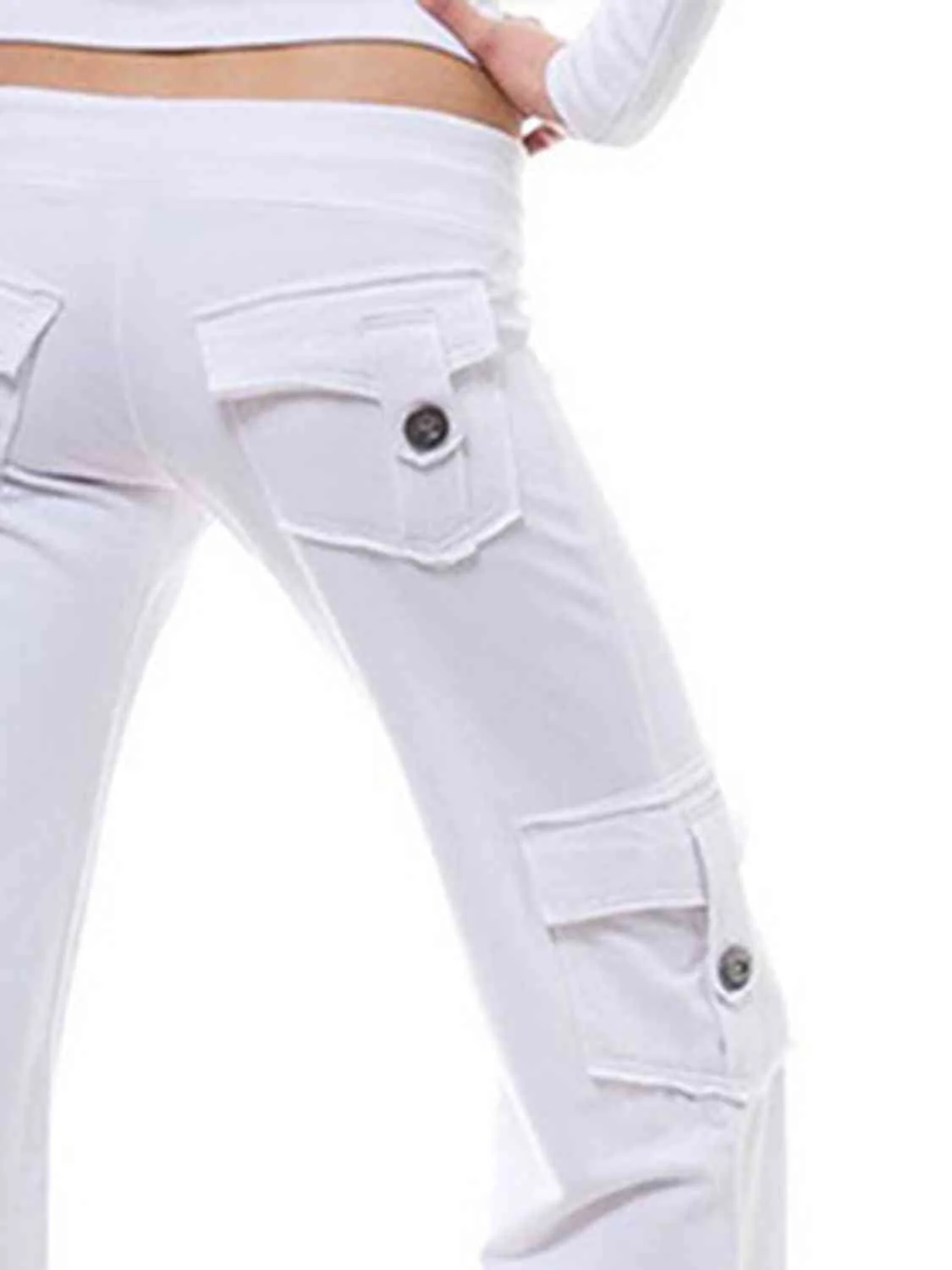 Mid Waist Pants with Pockets - Image 9
