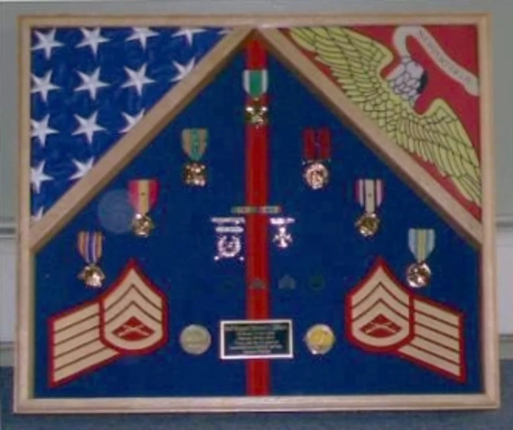Military 2 Flag Shadow case, 2 Flag Military flag display case. by The Military Gift Store - Image 2