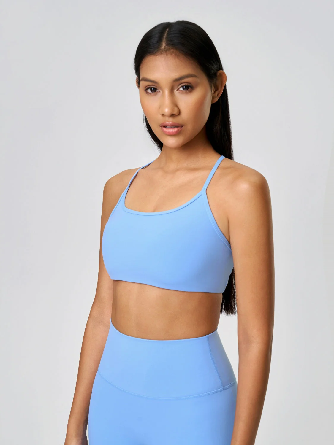 Millennia Crisscross Back Scoop Neck Active Cami with Detachable Chest Pads - Image 13