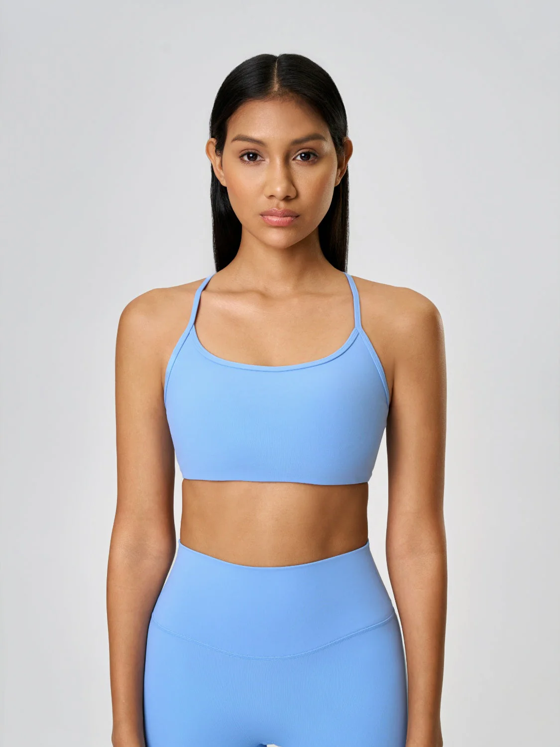 Millennia Crisscross Back Scoop Neck Active Cami with Detachable Chest Pads - Image 15