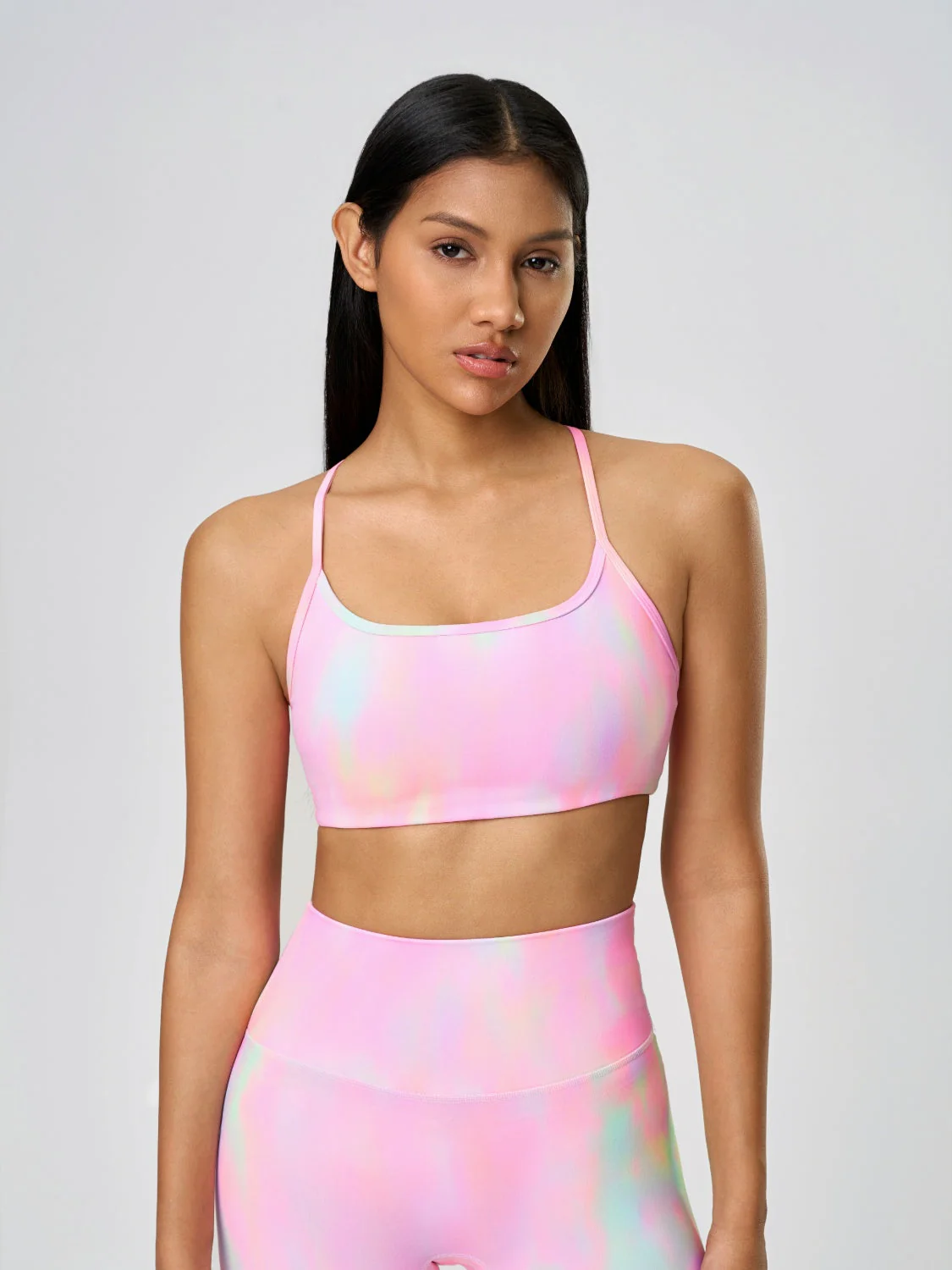 Millennia Crisscross Back Scoop Neck Active Cami with Detachable Chest Pads - Image 17