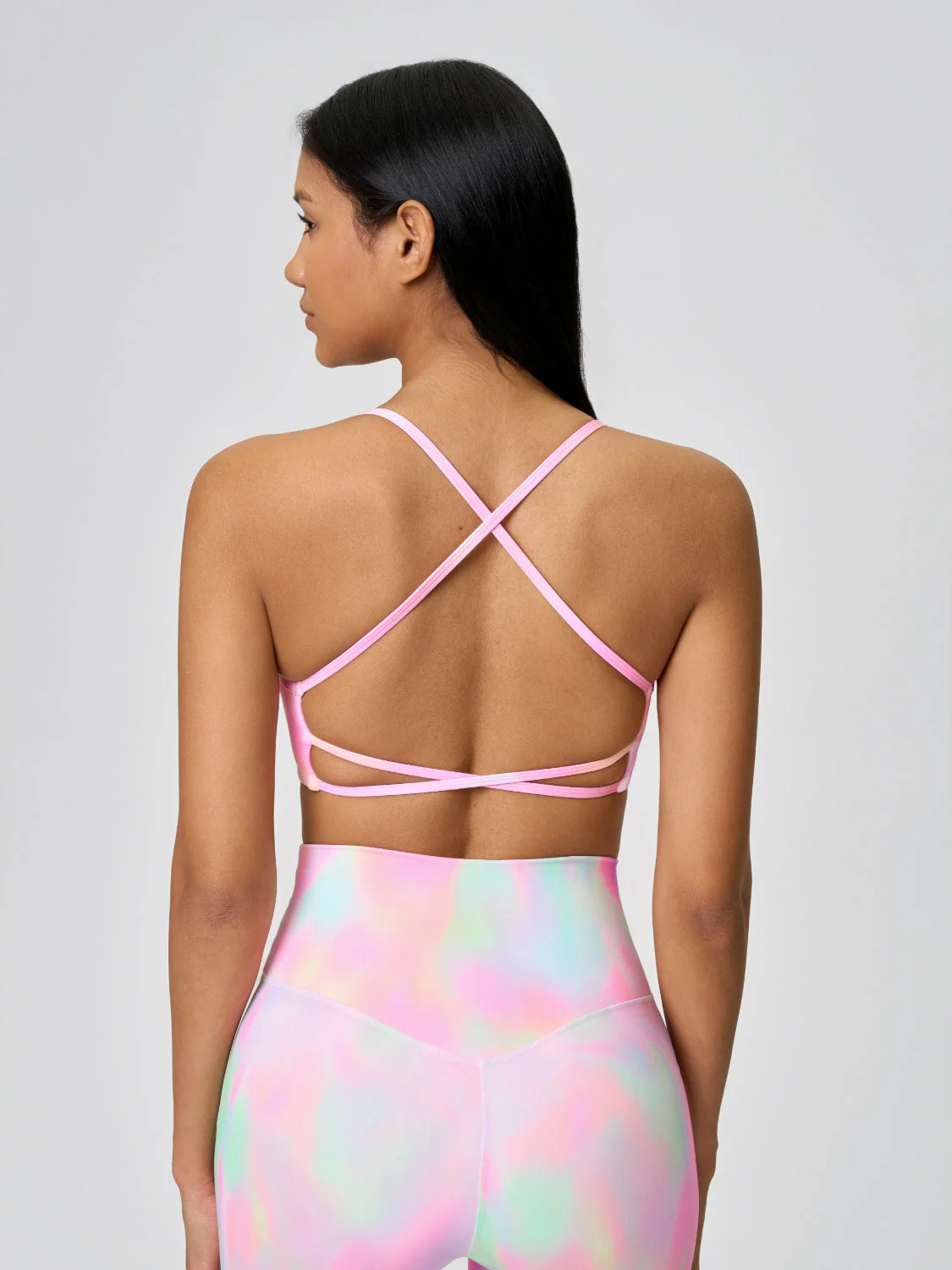 Millennia Crisscross Back Scoop Neck Active Cami with Detachable Chest Pads - Image 18