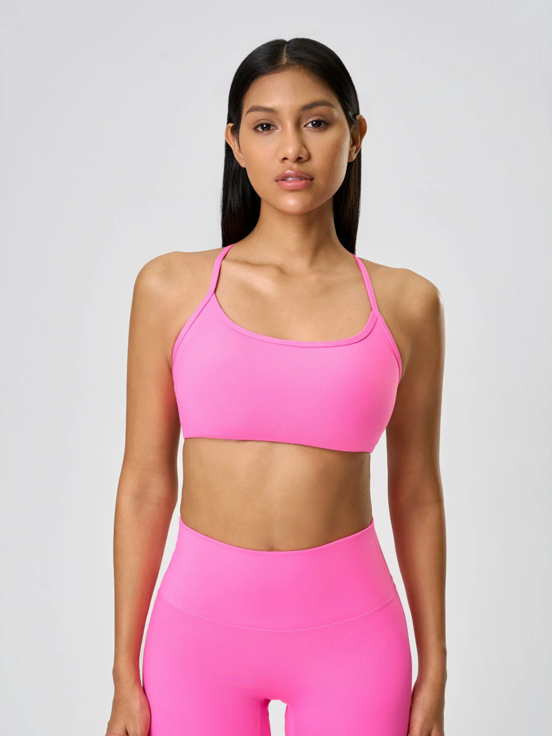 Millennia Crisscross Back Scoop Neck Active Cami with Detachable Chest Pads - Image 20
