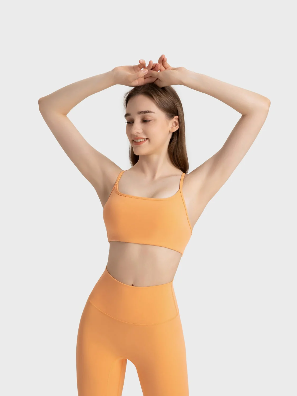Millennia Crisscross Back Scoop Neck Active Cami with Detachable Chest Pads - Image 31