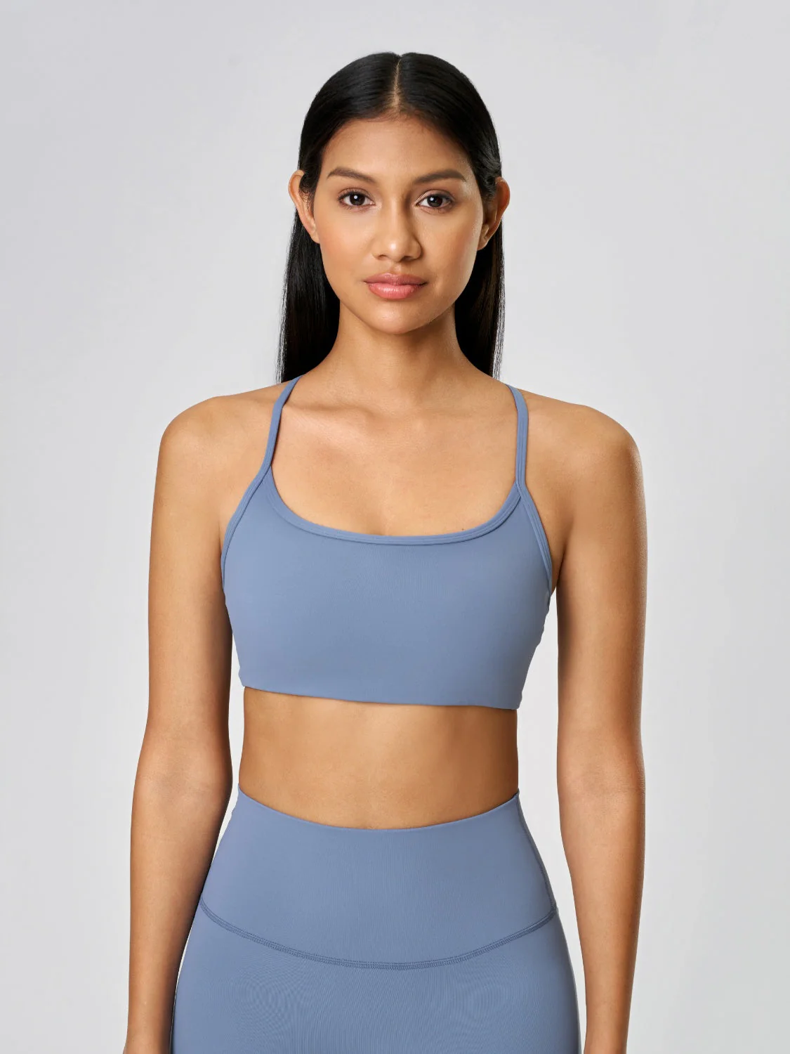 Millennia Crisscross Back Scoop Neck Active Cami with Detachable Chest Pads - Image 5