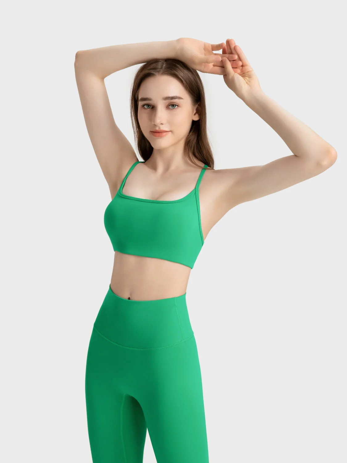 Millennia Crisscross Back Scoop Neck Active Cami with Detachable Chest Pads - Image 7