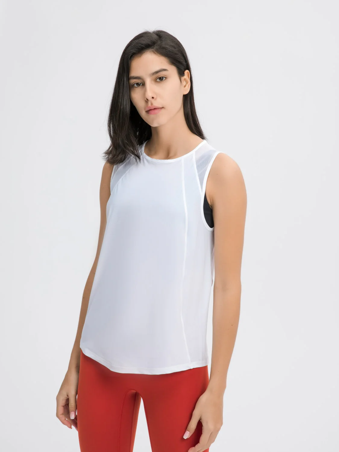 Millennia Cutout Back Round Neck Active Tank - Image 15