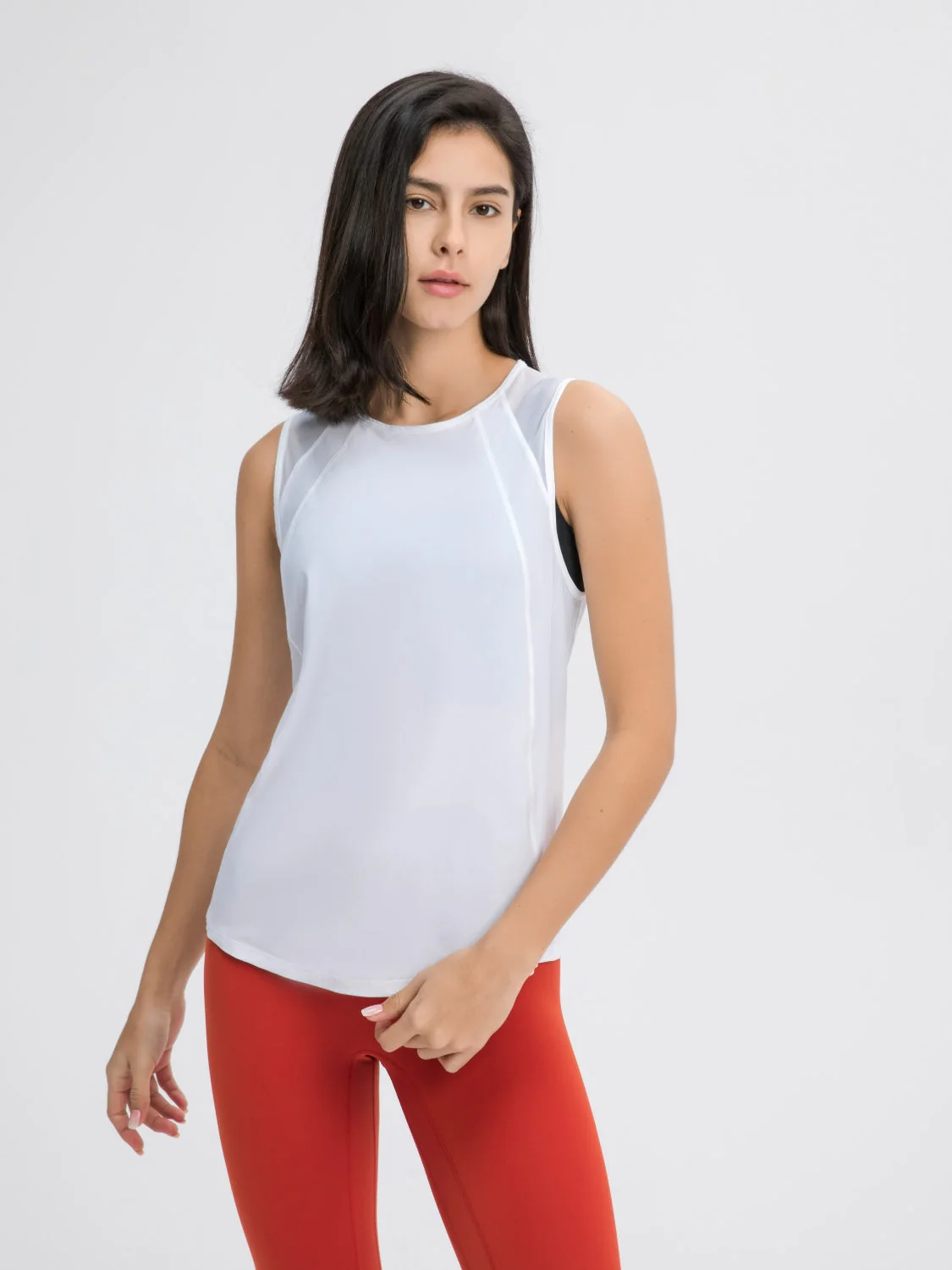 Millennia Cutout Back Round Neck Active Tank - Image 16
