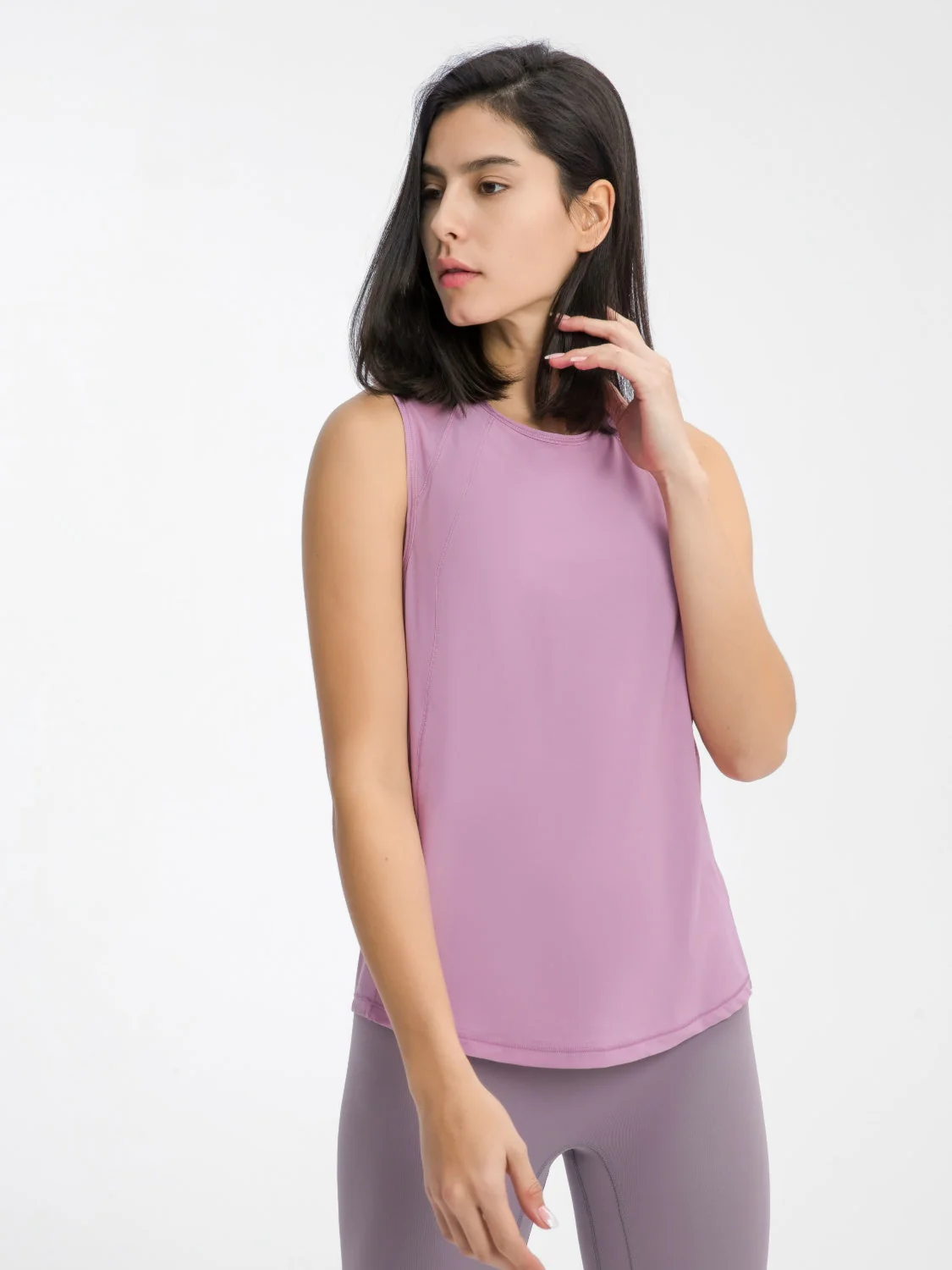 Millennia Cutout Back Round Neck Active Tank - Image 19