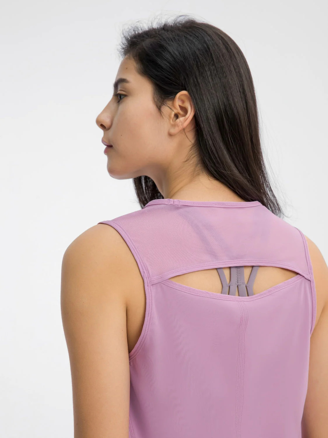 Millennia Cutout Back Round Neck Active Tank - Image 21