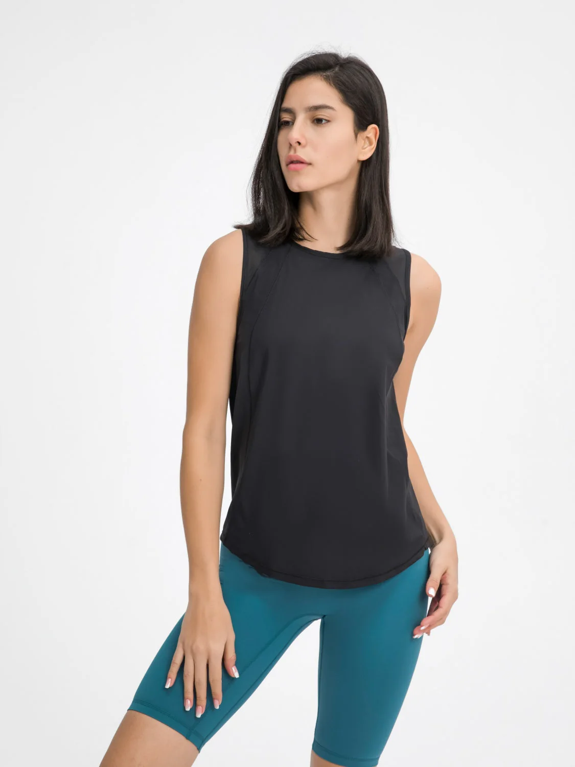 Millennia Cutout Back Round Neck Active Tank - Image 23